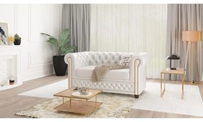 Бял диван от изкуствена кожа 148 cm York - Ropez