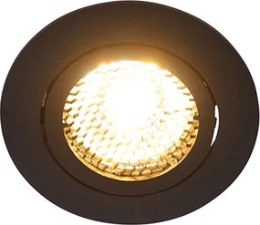 Интелигентно вградено място черно вкл. WiFi GU10 регулируемо - Ude Honey