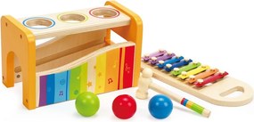 Hape - Комплект лира, ксилофон и разноцветни топки