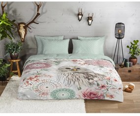 Зелено единично фланелено спално бельо 140x200 cm Omaira – HIP