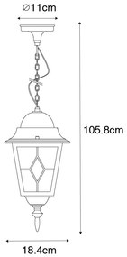 Висяща лампа за външен монтаж в ретро стил антично злато - Antigua