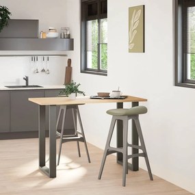 4013226 vidaXL Крака за бар маса, U-образни, 2 бр., антрацит, 60x(90-91) см, стомана