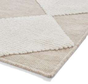 Бяло-бежов килим подходящ за пране 160x230 cm Lyna Beige&amp;White – Think Rugs