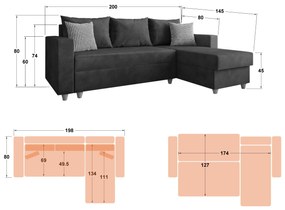 Разтегателен ъглов диван Фабиола