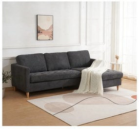 Тъмносив ъглов диван Firenze - House Nordic