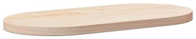 824340 vidaXL Плот за маса, 60x30x2,5 см, бор масив, овален