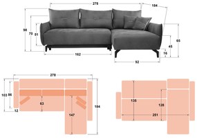 Разтегателен ъглов диван Патрик
