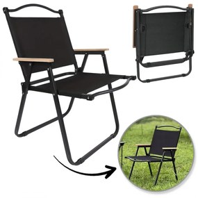 Сгъваем туристически стол с капацитет 130 кг - черен