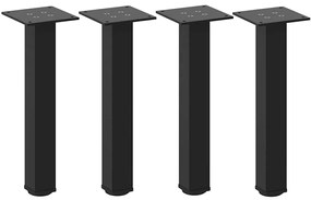 4012448 vidaXL Крака за масичка за кафе, 4 бр., черни, 30-32 см, стомана