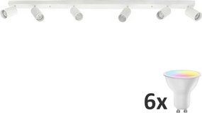 LED RGBW точково осветително тяло ANGIE 6xGU10/6,5W/230V бяло