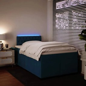 3288568 vidaXL Боксспринг легло с матрак, синьо, 120x190 см, кадифе