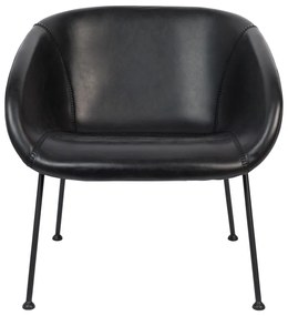 Черно кресло от изкуствена кожа Feston - Zuiver