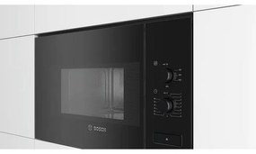 Микровълнова фурна за вграждане Bosch BFL520MB0, 20л, 800 W, 5 степени, Асистент за почистване, Авто. изключване, Черен