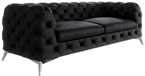 Черен кадифен диван 225 cm Chelsea – Ropez