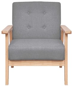 242225 vidaXL Фотьойл, светлосив, текстил