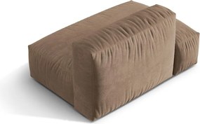 Светлокафяв кадифен модул за диван (ляв ъгъл) Martina – Micadoni