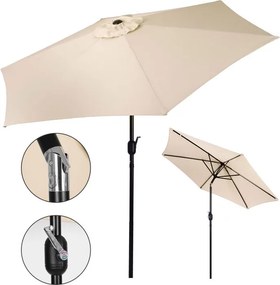 Градински чадър 270 см с наклон Бежово