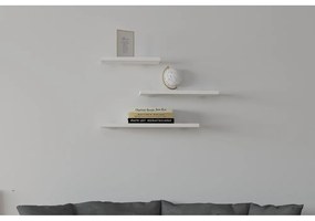 Бял рафт в комплект от 3 бр. Leila - Kalune Design
