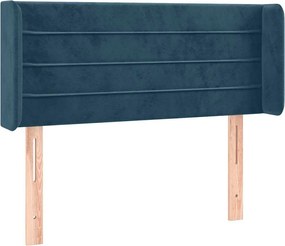 3118942 vidaXL Горна табла за легло, тъмносиня, 83x16x78/88 см, кадифе