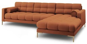 Ъглов диван в тухлен цвят (десен ъгъл) Bali – Cosmopolitan Design