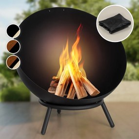 Blumfeldt Fireball, сгъваема стоманена камина, в градината или на терасата, Ø 60 cm