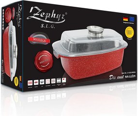 Ростер ZEPHYR Red Passion ZP 4321 EM32A, 32 см, 5 литра, Дозатор за течности, Мраморно покритие, Червен