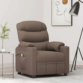 348090 vidaXL Масажен стол, таупе, текстил