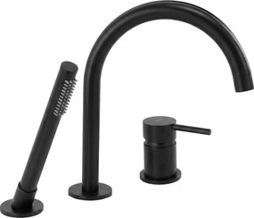 Смесител за Вана с 3 Отвора Rea Lungo Black