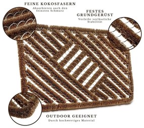 Изтривалка от кокосови влакна 45x75 cm Coco Natural – Hanse Home