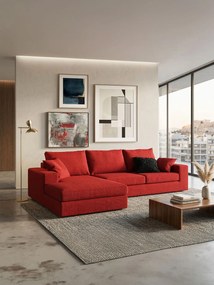 Ъгъл диван Mission-Customizable-250φ 165β cm.-Red