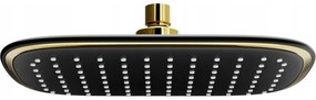 Mexen D-49 душ глава 25x19 см, черна/златна - 79749-75