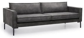 Тъмносив диван от изкуствена кожа 216 cm Rate - Scandic