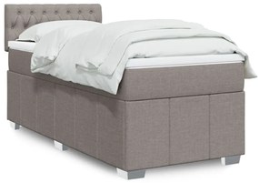 3289262 vidaXL Боксспринг легло с матрак, таупе, 90x200 см, плат