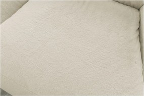 Кремав пуф от изкуствен косъм Lilibet – Bobochic Paris