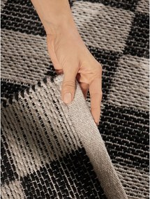 Черна/кремава двустранна/ръчно изработена пътека със смес от юта 80x200 cm Rex – Hanse Home