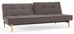 Тъмносив разтегателен диван с дървена основа Flashtex Dark Grey Splitback - Innovation