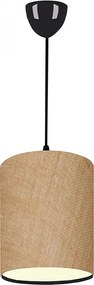 Тъкан таванен светлинник Layla E27 в бежов цвят 19x25x70см.