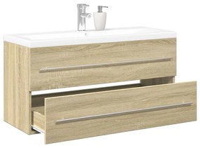 3325048 vidaXL Комплект мебели за баня от 2 части, дъб сонома, инженерно дърво