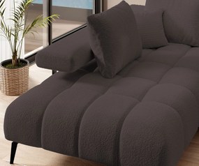 Ъглов диван Магнито-кафяв-десен