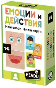 Образователен комплект, Headu, Montessori, Емоции и действия, 40 части