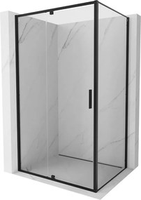 Mexen Exo душ кабина с отваряща се врата 100 x 80 см, прозрачна, черна - 819-100-080-70-00