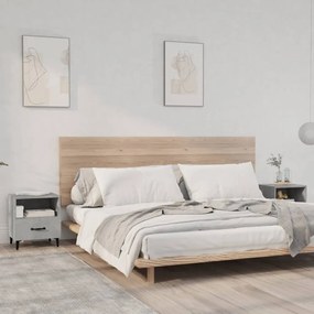 812033 vidaXL Нощни шкафчета, 2 бр, бетонно сиво, инженерна дървесина