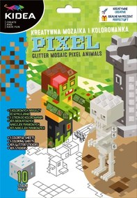 Kidea - Стикерна мозайка и листи за оцветяване Pixel 98781