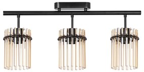 Полилей за повърхностен монтаж 3xE27/60W/230V черен/бежов