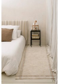 Кремава ръчно изработена памучна пътека подходяща за пране 80x230 cm Cuisine Natural – Lorena Canals