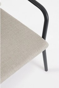 Светлокафяв градински стол метален Edvige – Bizzotto