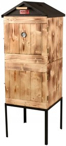 Дървена пушалня 50x50x120cm с метален покрив