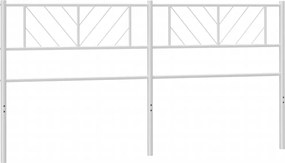 372266 vidaXL Метална резервна табла за легло, бяла, 200 см