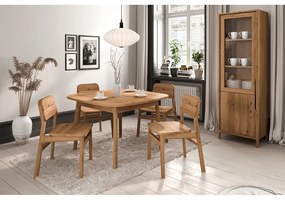 Трапезна маса от масивен дъб в естествен цвят 90x120 cm Twig – The Beds