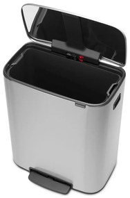 Матово-сребристо стоманено кошче за боклук с педал 60 l Bo – Brabantia